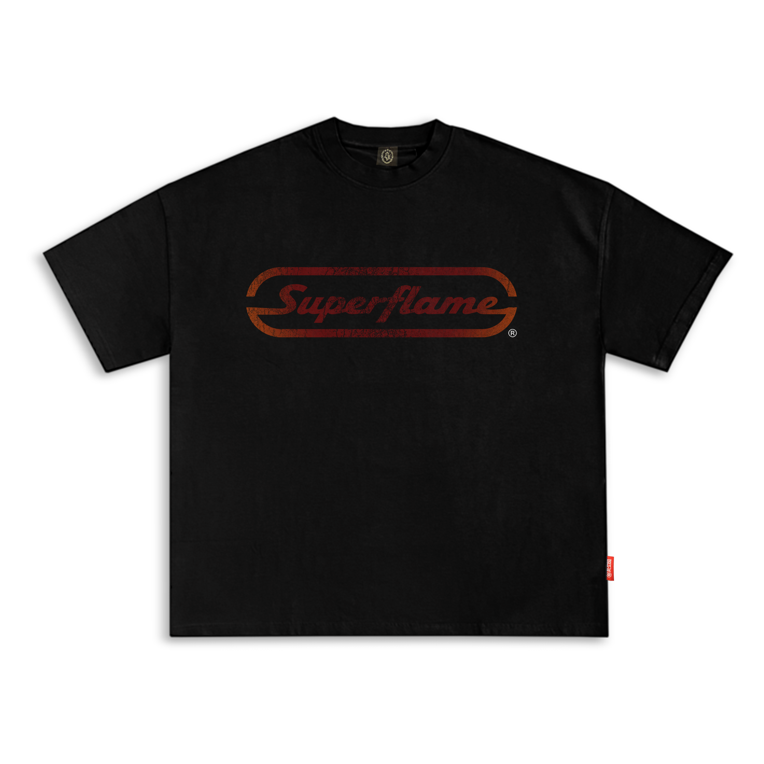 Superflame Black T-Shirt - Rusty Metal